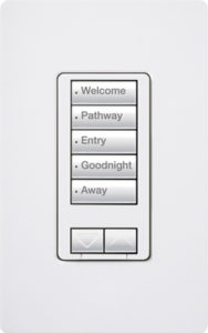 battery tag with welcome, pathway, entry, goodnight, away with up/down button